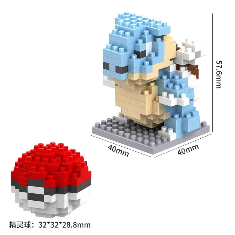 Pokemon 81 Style Pokemon Blocks Building Blocks Kawaii Cartoon Picachu Animal Mini Model Education Game Graphics Pokemon Toys