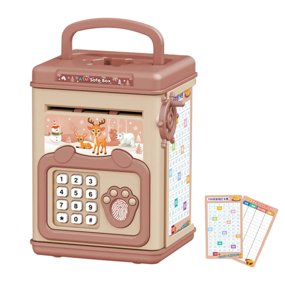 Electronic Bank Safe Box Money Boxes For Children Digital Coins Cash Saving Safe Deposit Safe ATM Machine Toys Kids Gift