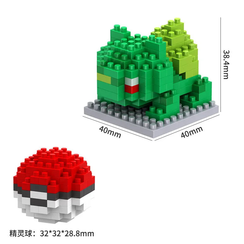 Pokemon 81 Style Pokemon Blocks Building Blocks Kawaii Cartoon Picachu Animal Mini Model Education Game Graphics Pokemon Toys