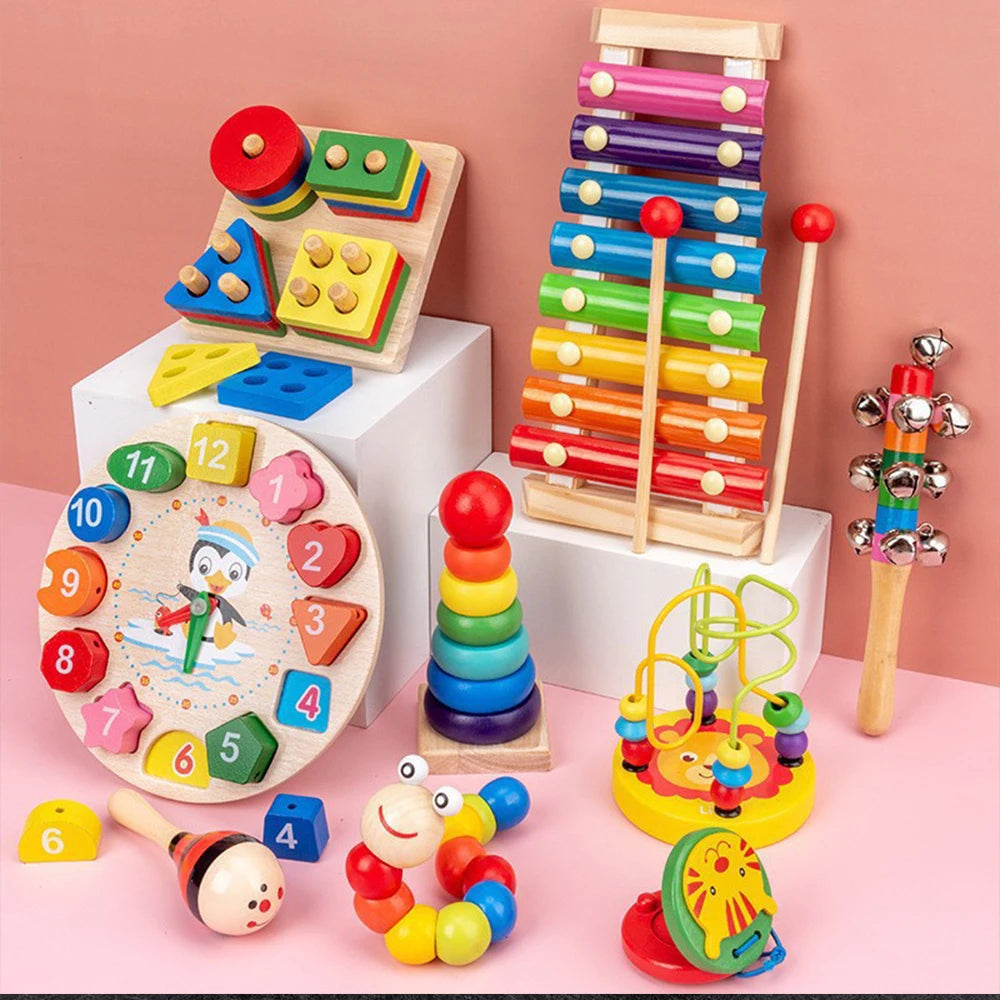 Early Education Educational Toys Montessori Wooden Toys for Boy Girl Gift Kids Development Games Wood Puzzle Learning Toy