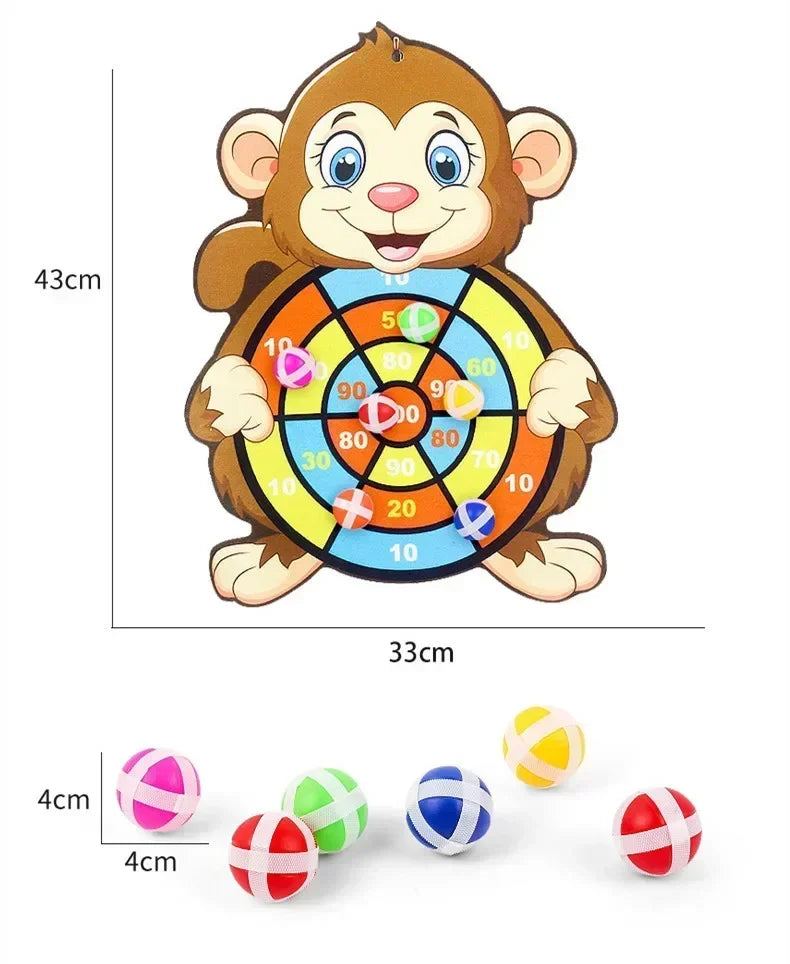 Educational Games Dart Board Stickey Ball Dart Kid Toy Child Montessori Games Indoor Sports for Children Montessori Toys Gift