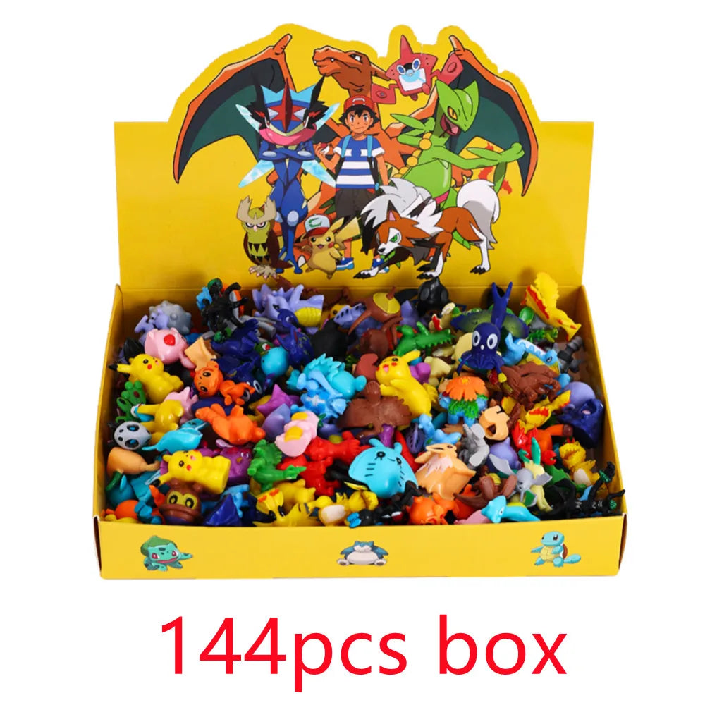 New 24-144 PCS Pokemon Gift Box Christmas Gift Set Different Styles Action Figure Toys 2-3CM Pikachu Anime Toys For Children