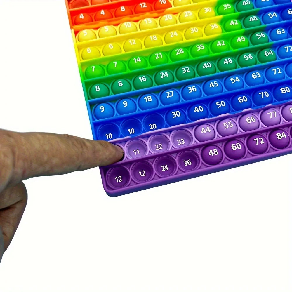 Educational Multiplication Push Bubble Fidget Pop Toys for Kids - Colorful Times Table Math Teaching Resources and Gifts