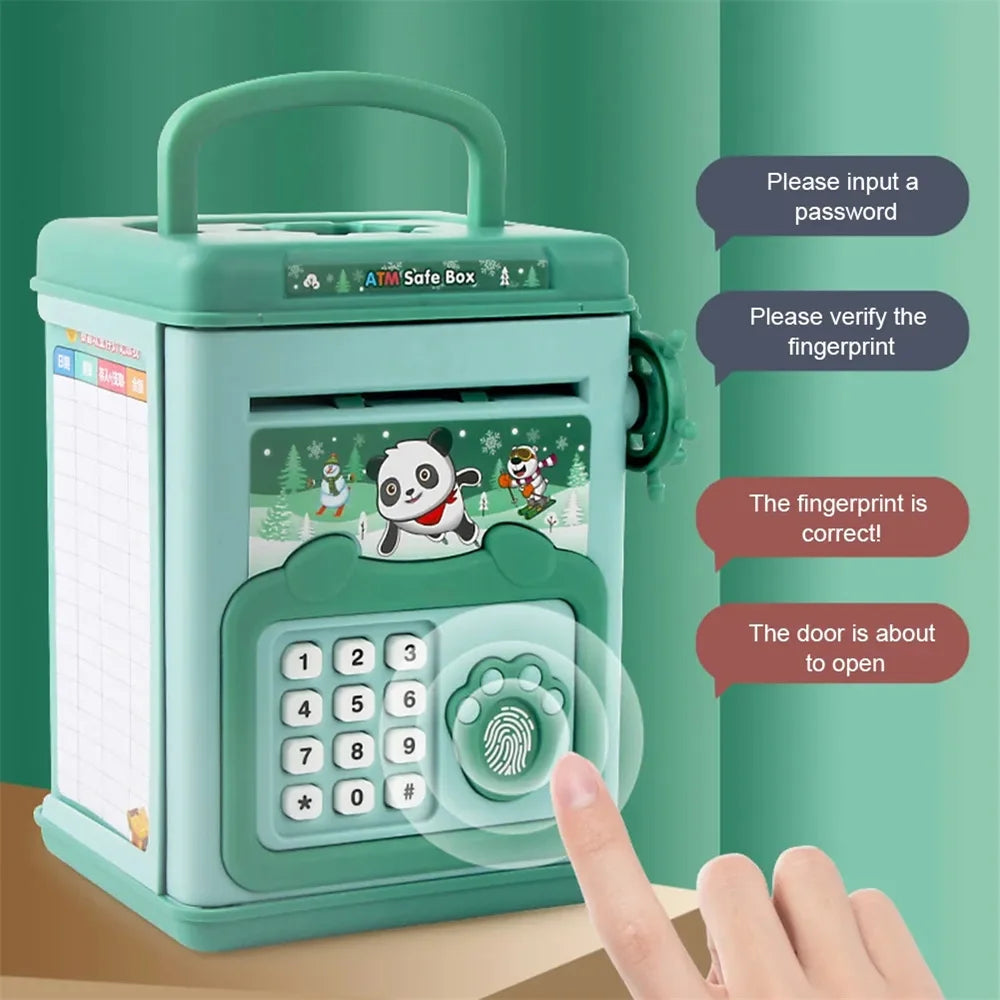 Electronic Bank Safe Box Money Boxes For Children Digital Coins Cash Saving Safe Deposit Safe ATM Machine Toys Kids Gift