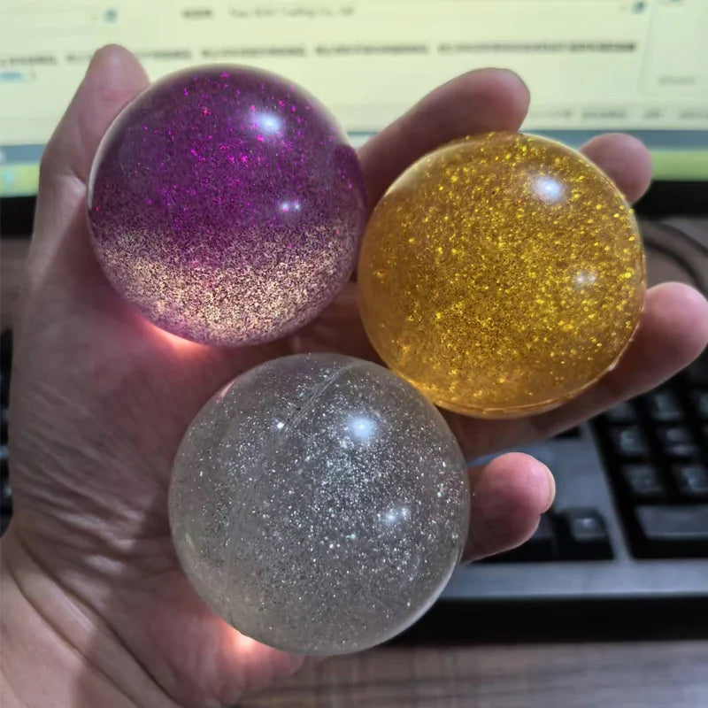 3PCS Childrens Toys Large Bouncy Balls 55MM Party Favors For Kids Balle Rebondissante Carnival Prizes Stocking Stuffers Gifts