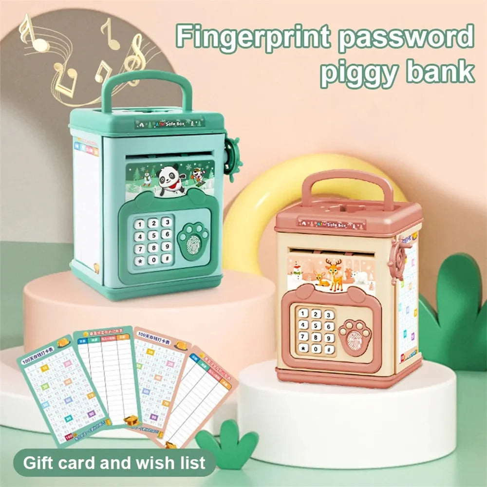 Electronic Bank Safe Box Money Boxes For Children Digital Coins Cash Saving Safe Deposit Safe ATM Machine Toys Kids Gift