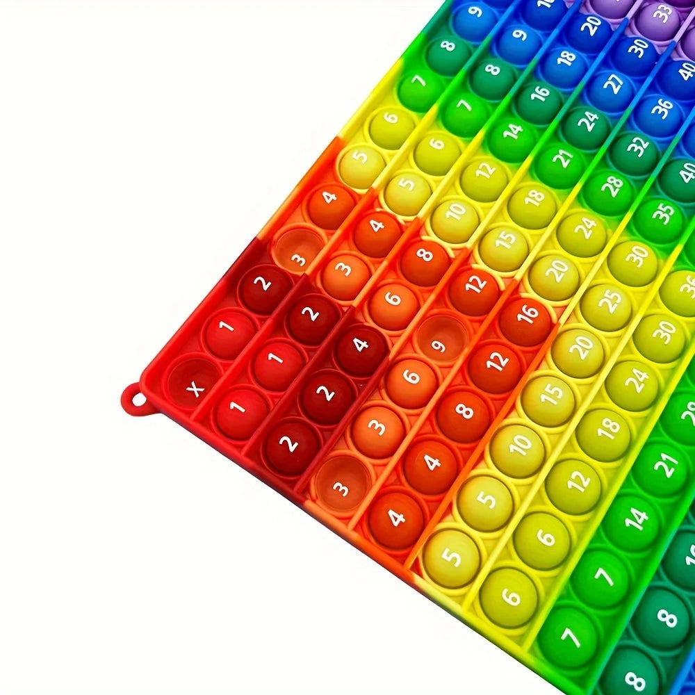 Educational Multiplication Push Bubble Fidget Pop Toys for Kids - Colorful Times Table Math Teaching Resources and Gifts