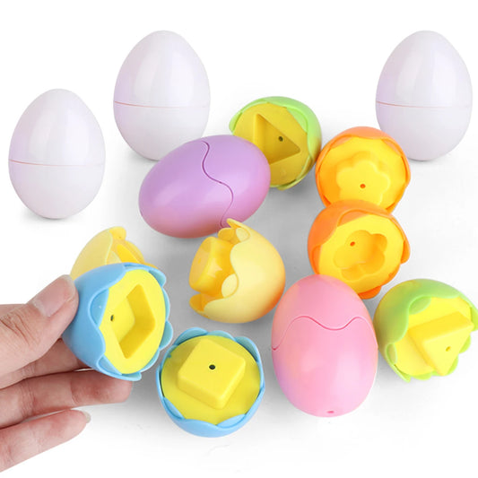 Mini Eggs Color Shape, Pair Smart Egg Toys Recognition Sorter Puzzle Game Education Learning For Toddlers Boys Girls Gifts