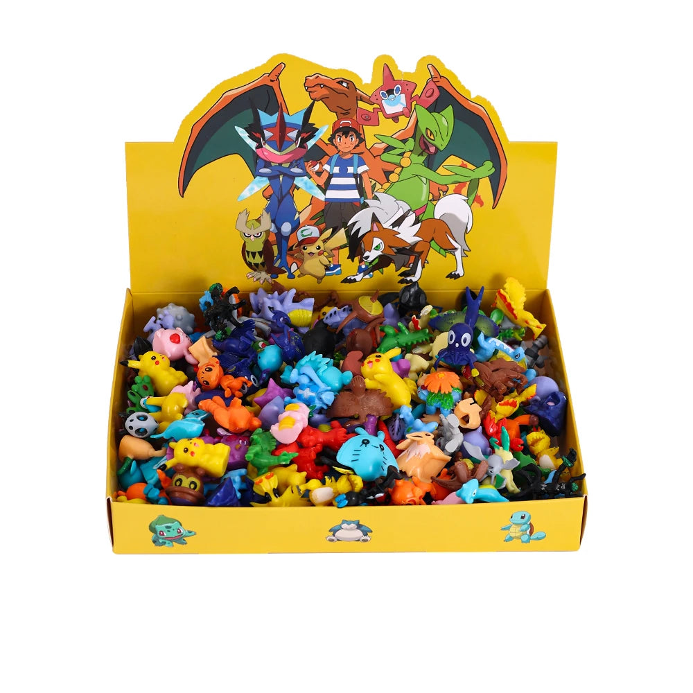 New 24-144 PCS Pokemon Gift Box Christmas Gift Set Different Styles Action Figure Toys 2-3CM Pikachu Anime Toys For Children