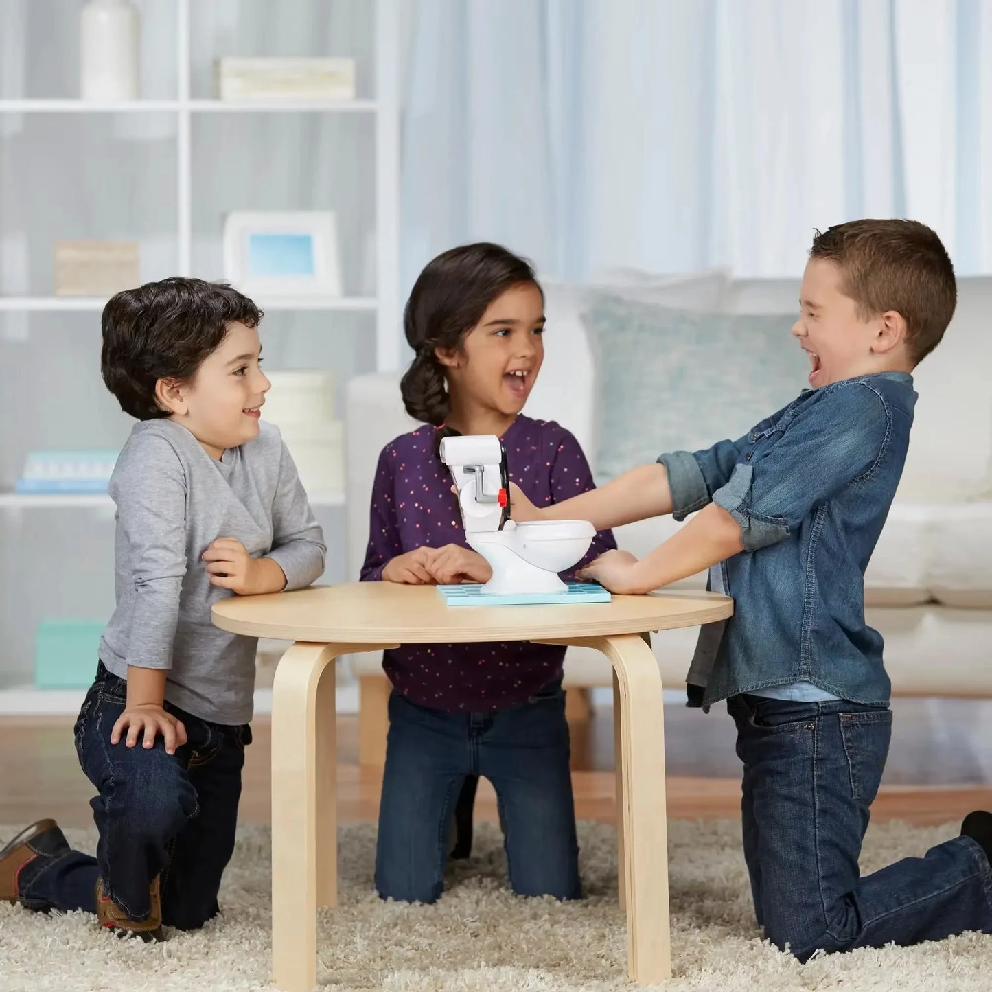 Toilet Trouble Puzzle Board Games Creative Trick Electric Crazy Squirt Toilet Parent Multiplayer Interactive Decompression Toys