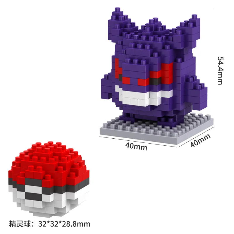 Pokemon 81 Style Pokemon Blocks Building Blocks Kawaii Cartoon Picachu Animal Mini Model Education Game Graphics Pokemon Toys