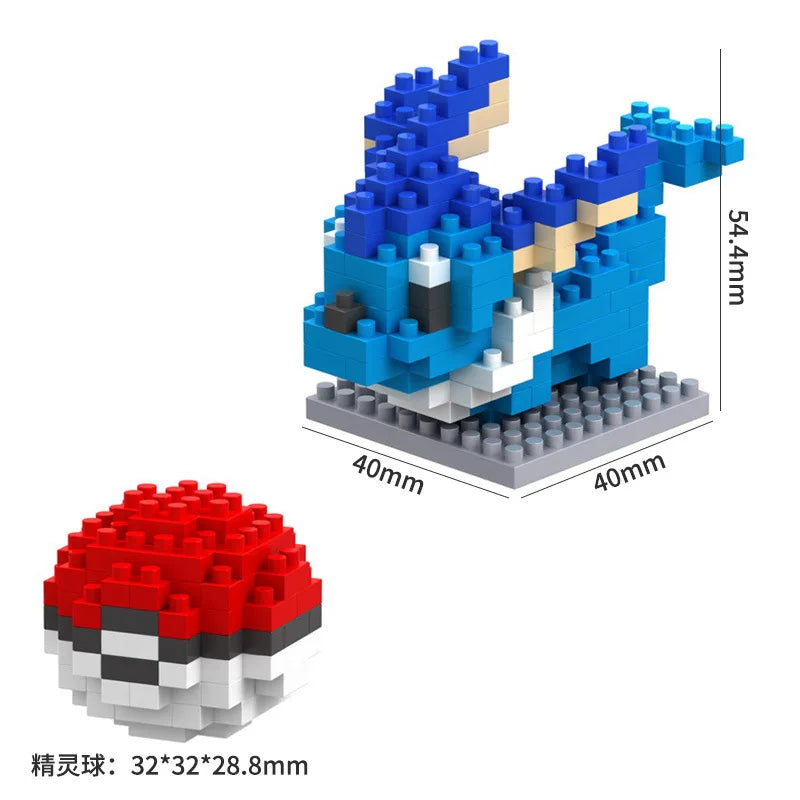 Pokemon 81 Style Pokemon Blocks Building Blocks Kawaii Cartoon Picachu Animal Mini Model Education Game Graphics Pokemon Toys