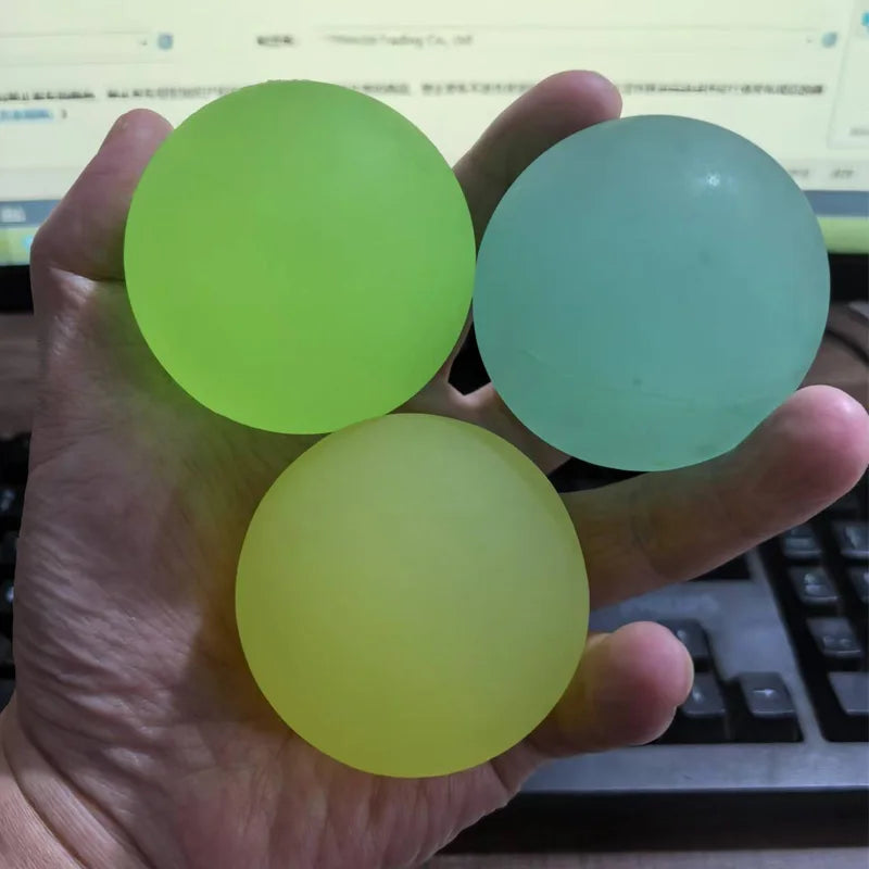 3PCS Childrens Toys Large Bouncy Balls 55MM Party Favors For Kids Balle Rebondissante Carnival Prizes Stocking Stuffers Gifts