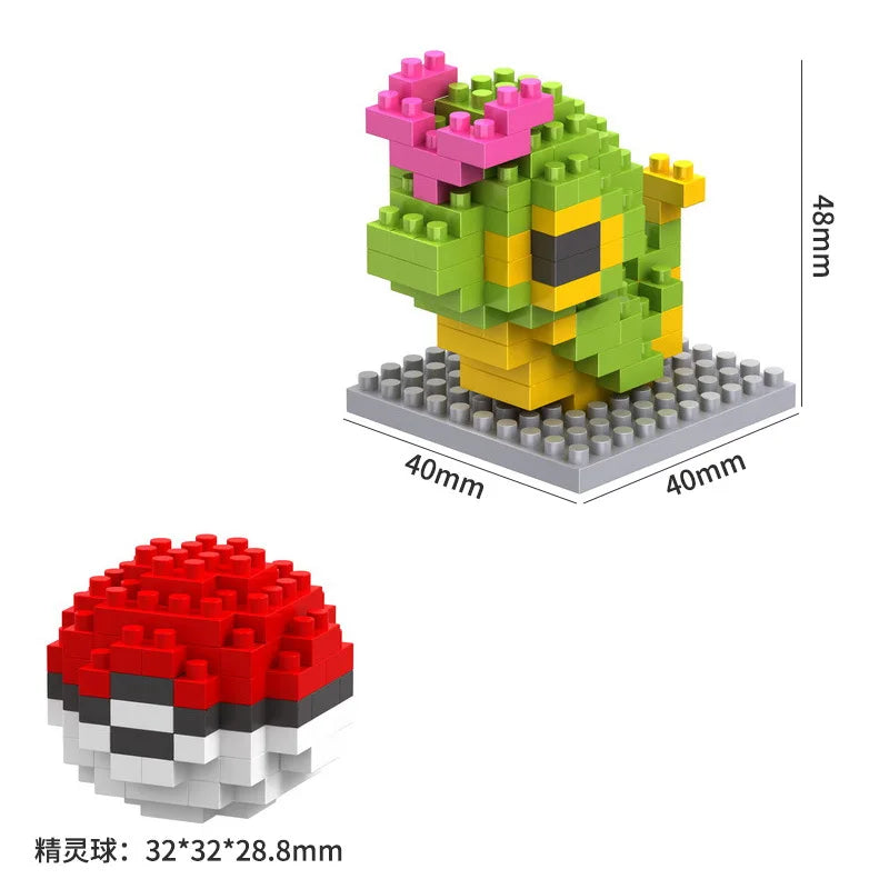 Pokemon 81 Style Pokemon Blocks Building Blocks Kawaii Cartoon Picachu Animal Mini Model Education Game Graphics Pokemon Toys