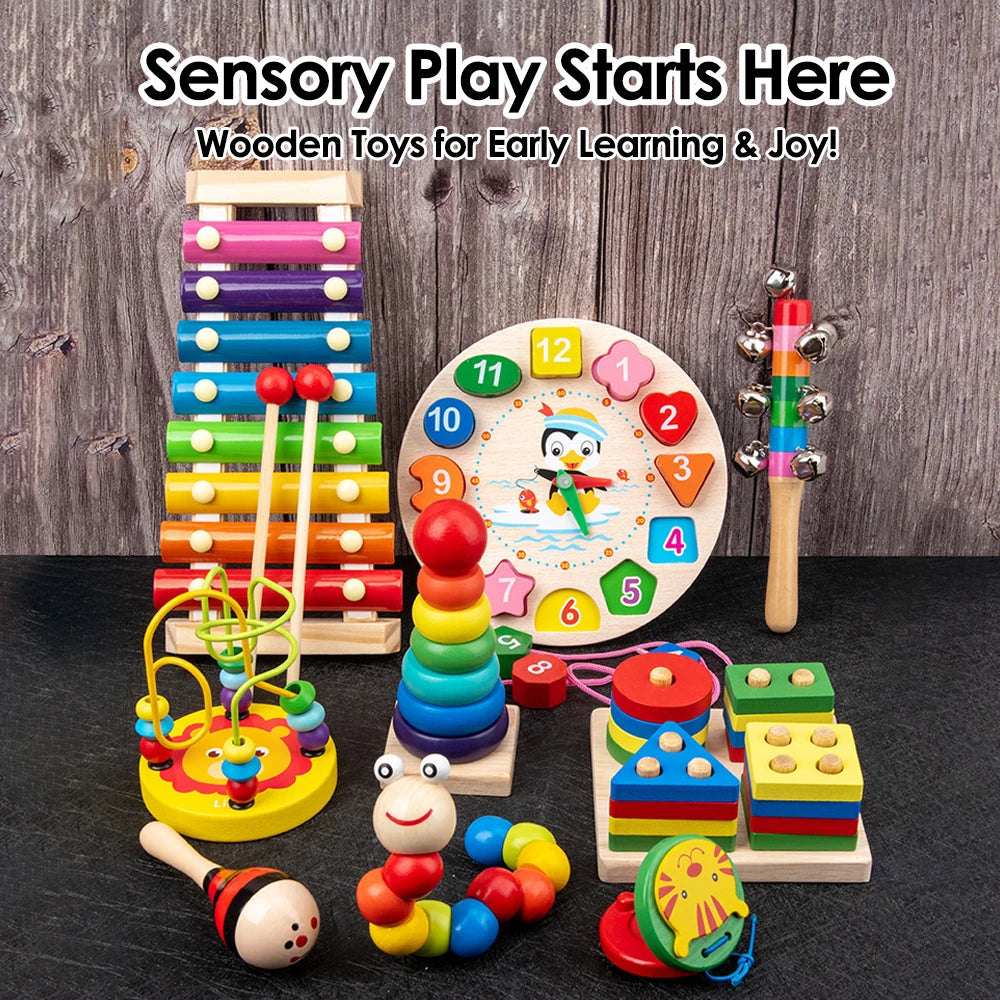 Early Education Educational Toys Montessori Wooden Toys for Boy Girl Gift Kids Development Games Wood Puzzle Learning Toy