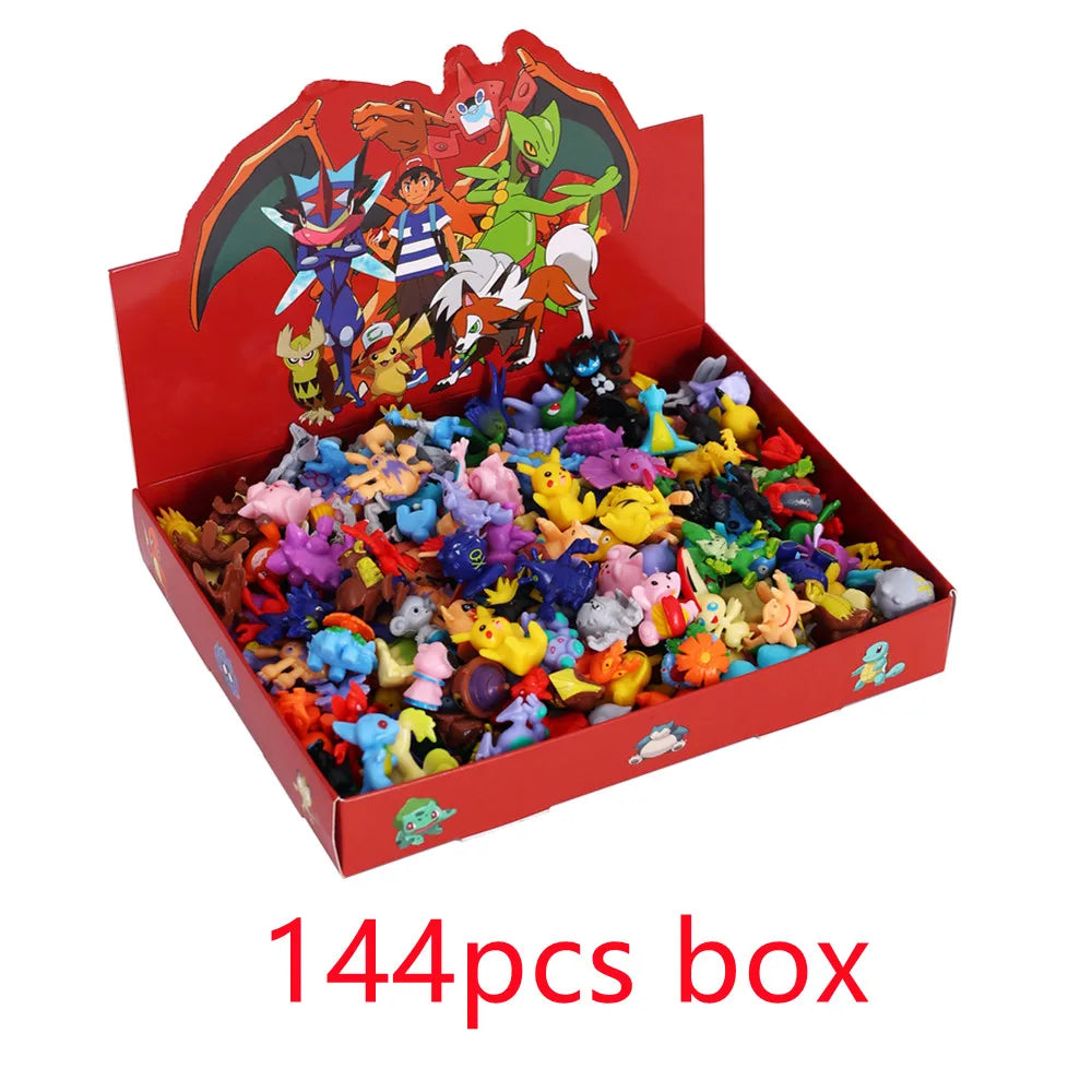 New 24-144 PCS Pokemon Gift Box Christmas Gift Set Different Styles Action Figure Toys 2-3CM Pikachu Anime Toys For Children